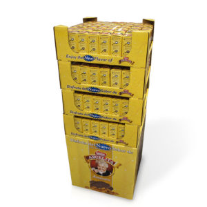 cardboard POP coffee case stacker