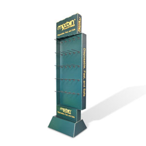 free standing display units with hooks