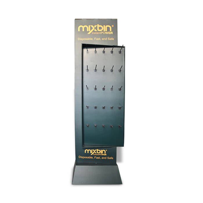 free standing display units with hooks